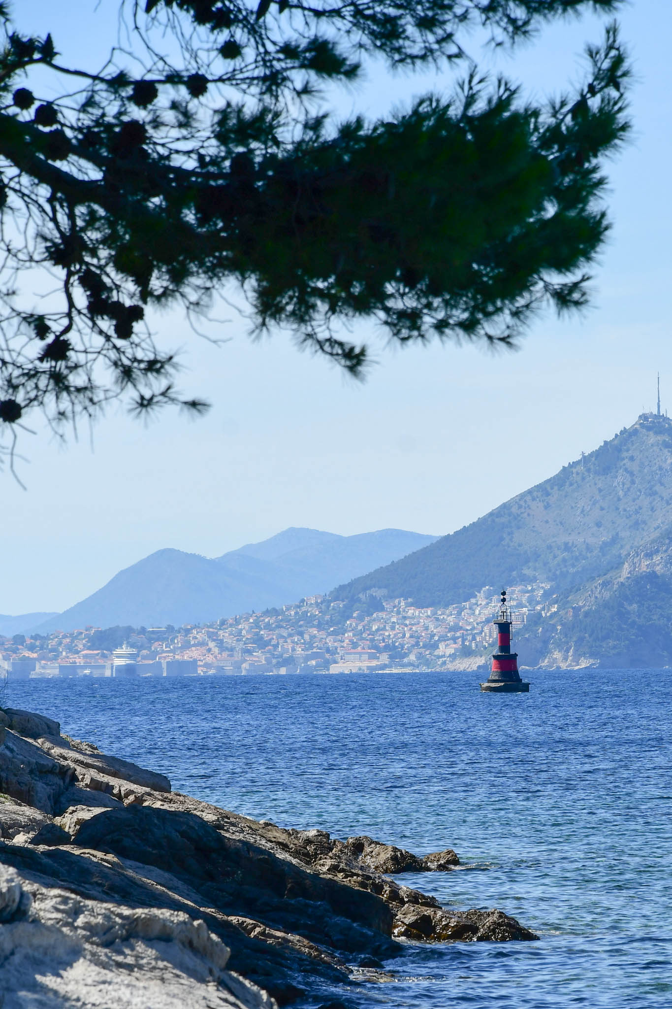 View from inside the main entrance towards Dubrovnik